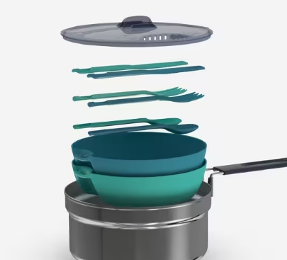 Gavetta campeggio INOX MH100 per due persone 17€