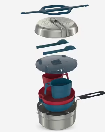 Gavetta campeggio INOX MH500 ANTIADERENTE per due persone 35€