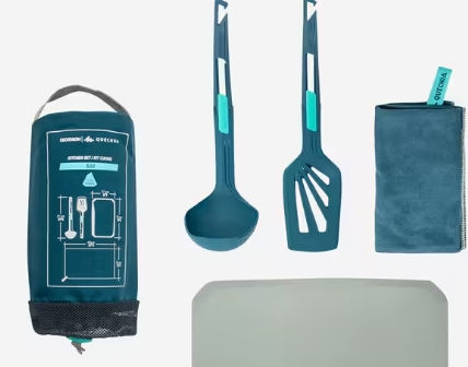 Set da cucina montagna MH500 (spatola, mestolo, canovaccio, tagliere) 12€